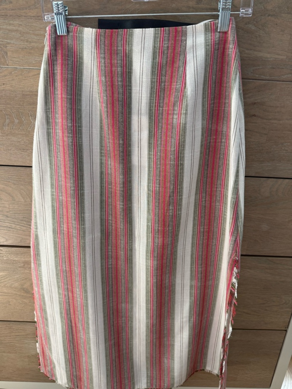Sunday’s NWT Striped Midi Skirt in Pink, Olive & Cream, XS, Anthropologie